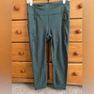 Lululemon Dark Green High-Waisted Capri Leggings